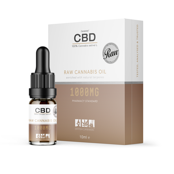 BRITISH CANNABIS™ - Canabidol® 1000mg RAW CBD Cannabis Oil