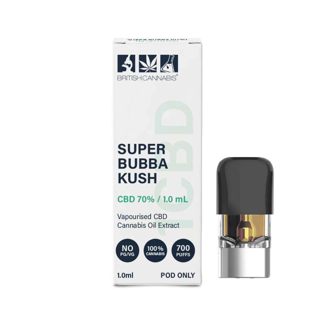 1CBD Super Bubba Kush Extract Pod 70% CBD (1.0ml)