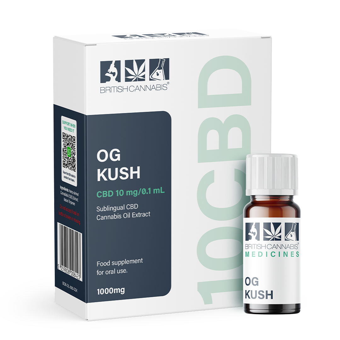 5CBD OG Kush Full Plant Extract CBD Oil 1000mg carton and bottle