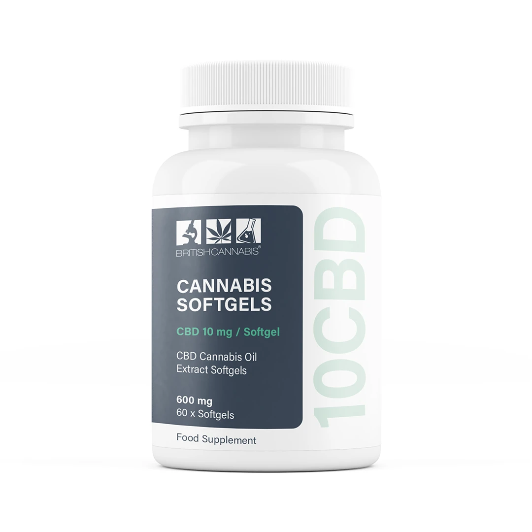 10CBD Cannabis Softgels 600mg official product packshot