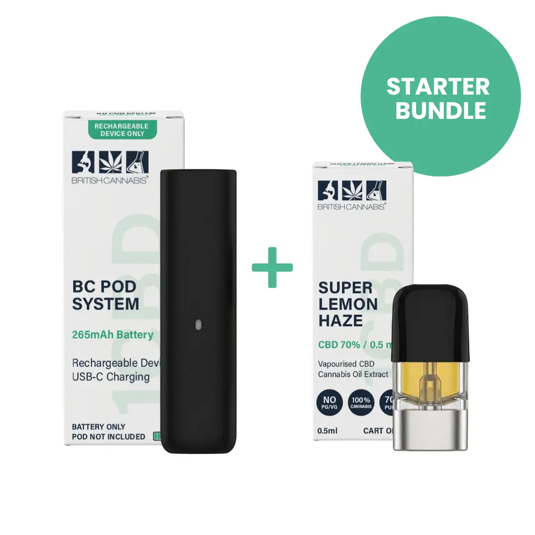 Super Lemon Haze CBD Pod and BC Pod System Starter Bundle official packshot